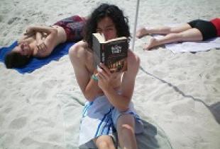 Reading at Beach